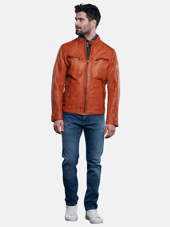 engbers Herren Lederjacke Blutorange 32182