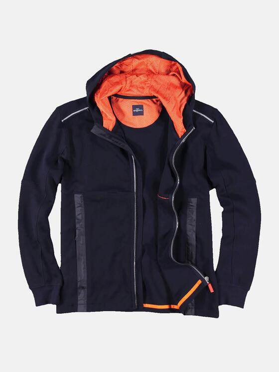 engbers Herren Sportive Sweatjacke mit Kapuze Saphirblau 30272