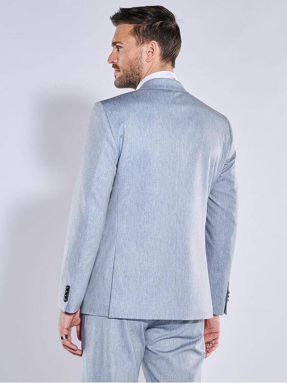 emilio adani Herren Anzug-Sakko strukturiert Blau 38446
