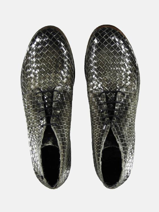 emilio adani Herren Boots mit geflochtener Warenoberfläche Grau 29167