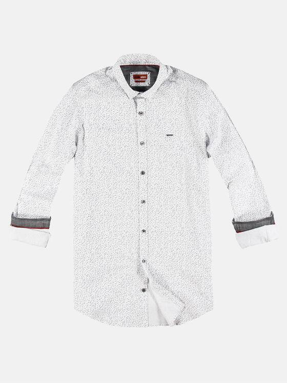 emilio adani Herren Langarmhemd mit Comfort-Stretch Weiß 30317
