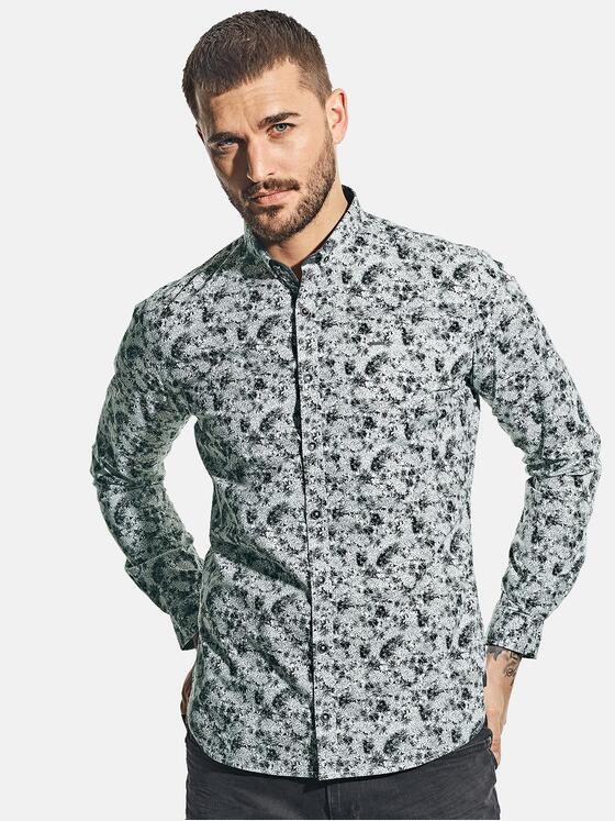 emilio adani Herren Hemd langarm Grau 31234