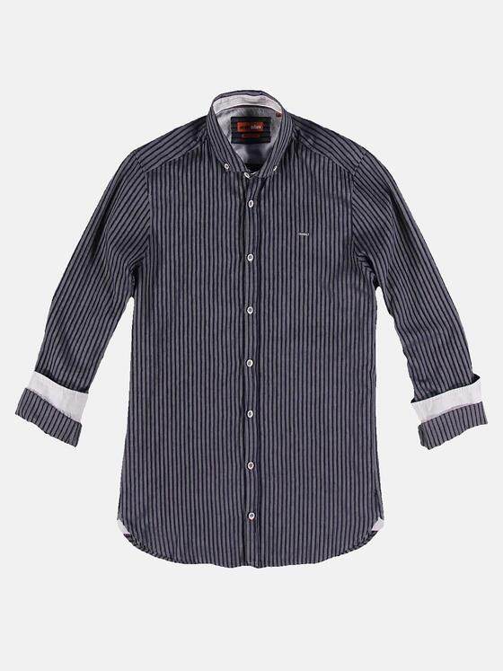 emilio adani Herren Hemd gemustert Blau 30846