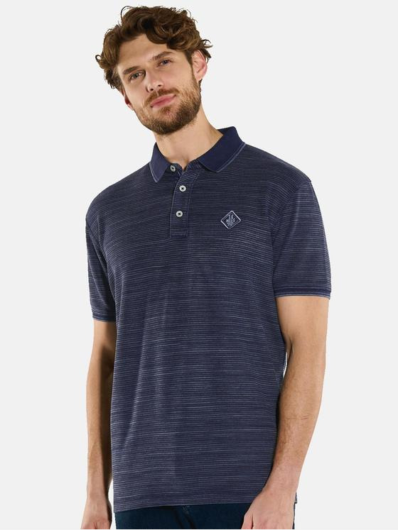 engbers Herren Polo-Shirt gemustert Blau 36187