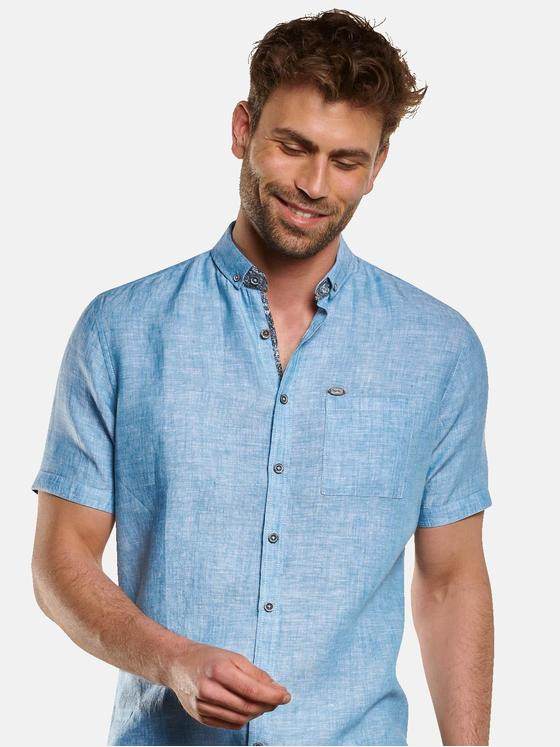 engbers Herren Hemd uni Tuerkis 33249