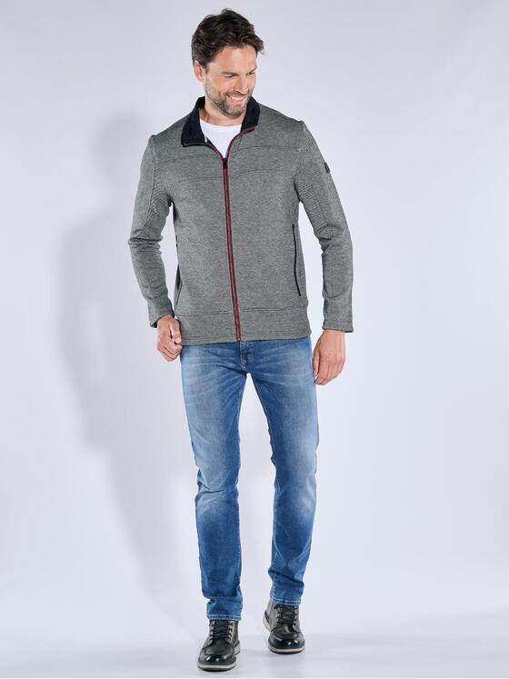 engbers Herren Sweatjacke mit Stehkragen Grau 39538
