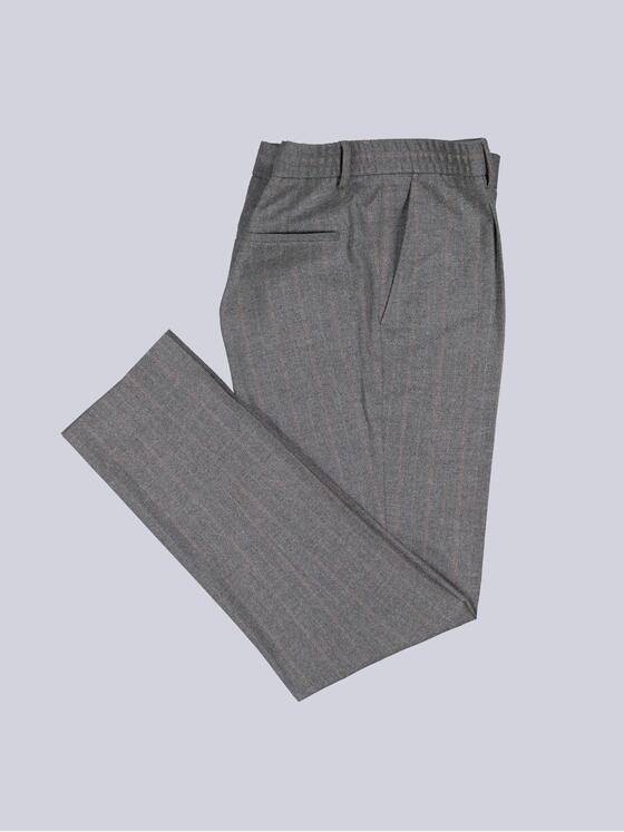 emilio adani Herren Anzug-Hose mit Streifen-Muster Dunkelgrau 40994