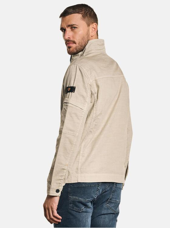 emilio adani Herren Jacke aus Leinen-Baumwoll-Mix Beige 32573