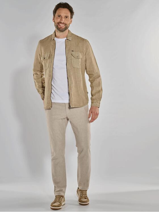 engbers Herren Overshirt aus Leinen Beige 36596