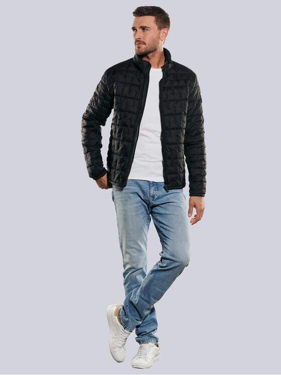 emilio adani Herren Steppjacke regular Schwarz 35194