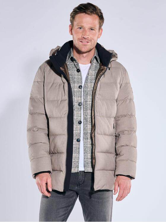 ENGBERS GERMANY Herren Jacke mit Funktionsdetails und innovativer Steppung Beige 39359