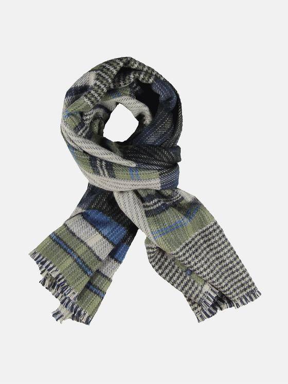 engbers Herren Schal kariert Saphirblau 32125