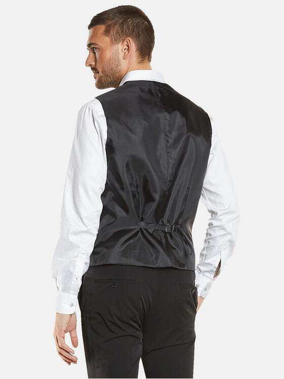 emilio adani Herren Anzug-Weste slim fit Schwarz 34574
