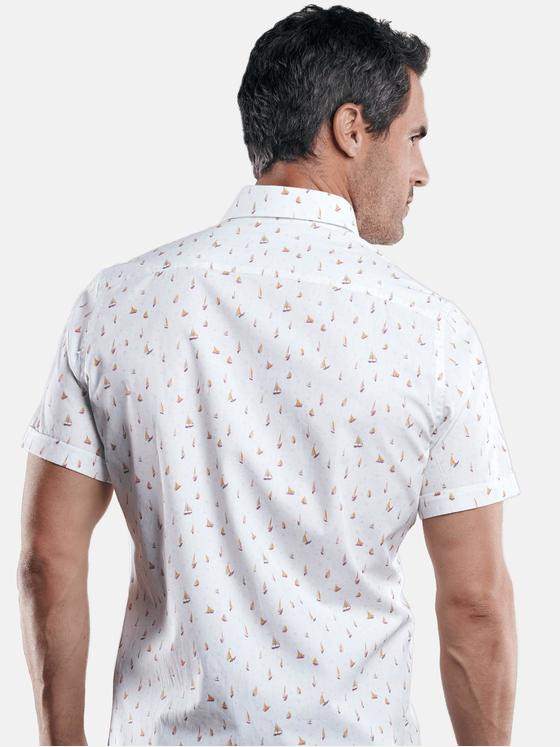 engbers Herren Hemd kurzarm Sonnenorange 29473