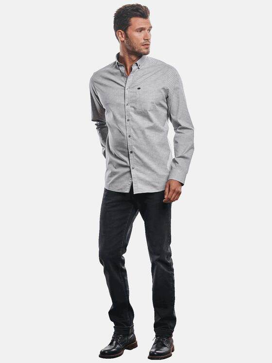 engbers Herren Hemd im Streifendesign Grau 31273