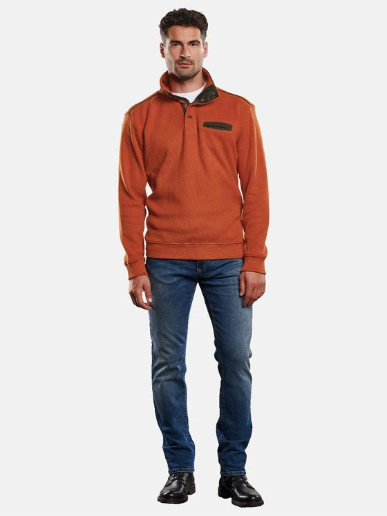 engbers Herren Sweatshirt Stehbund Dunkelorange 32299