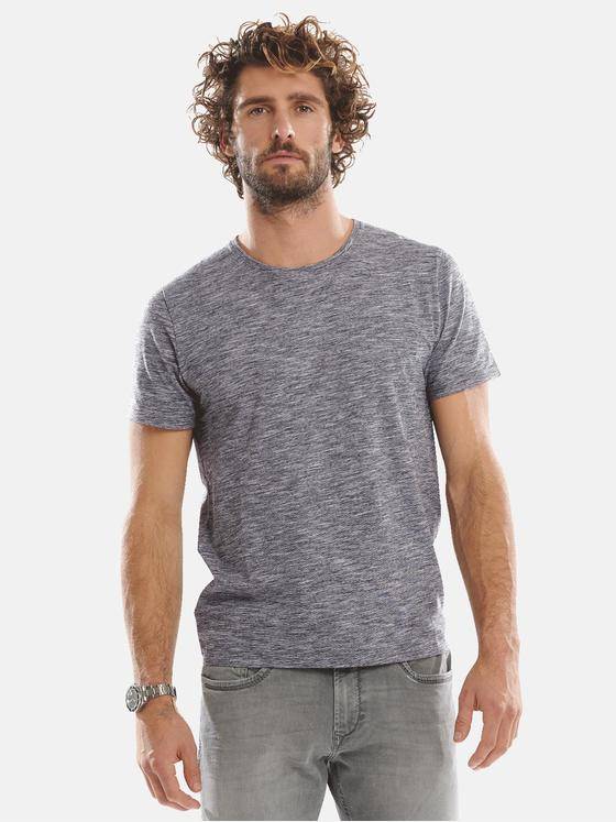 emilio adani Herren Rundhals T-Shirt Schwarz 30929