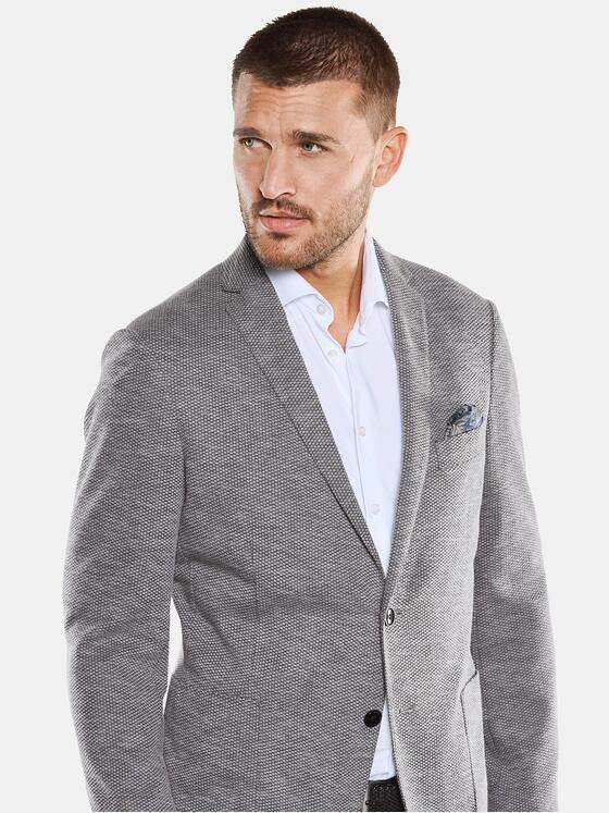 emilio adani Herren Sakko mit dezentem Muster Grau 33310