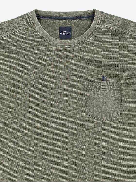 engbers Herren Langarm-Shirt strukturiert Khaki 37737