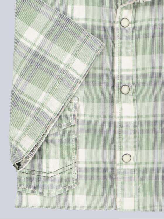 engbers Herren Kurzarm-Hemd kariert Hellgruen 36283