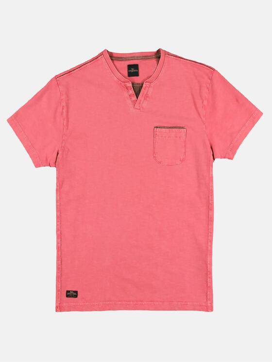 engbers Herren V-Neck T-Shirt Lachsrot 29805