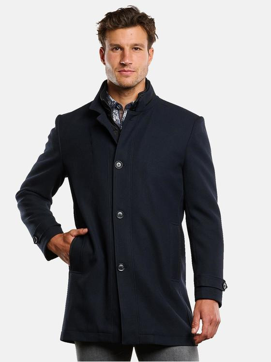 Engbers Herren Mantel Mit Herausnehmbarem Inlet - Anthrazit