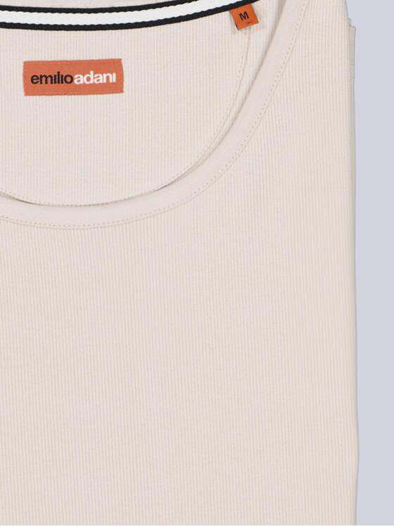 emilio adani Herren Rundhals T-Shirt Beige 38937