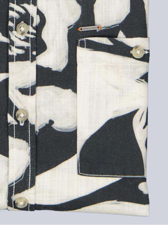 emilio adani Herren Hemd kurzarm Schwarz 40328