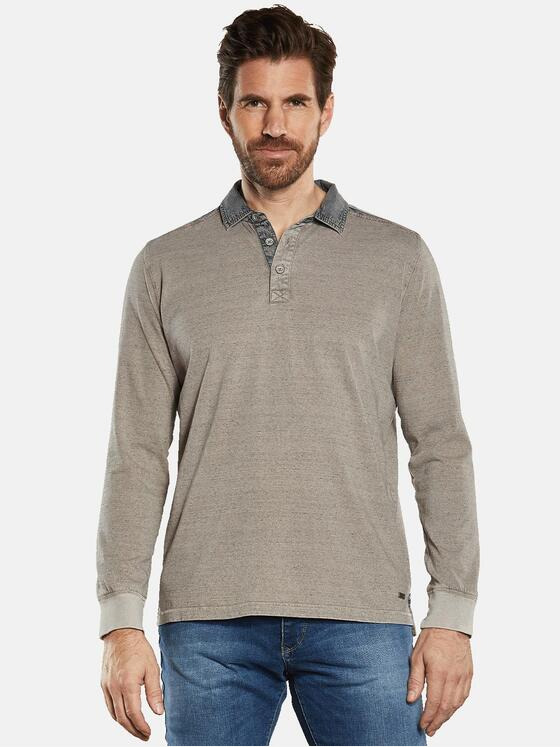 engbers Herren Polo-Shirt gestreift Beige 34338