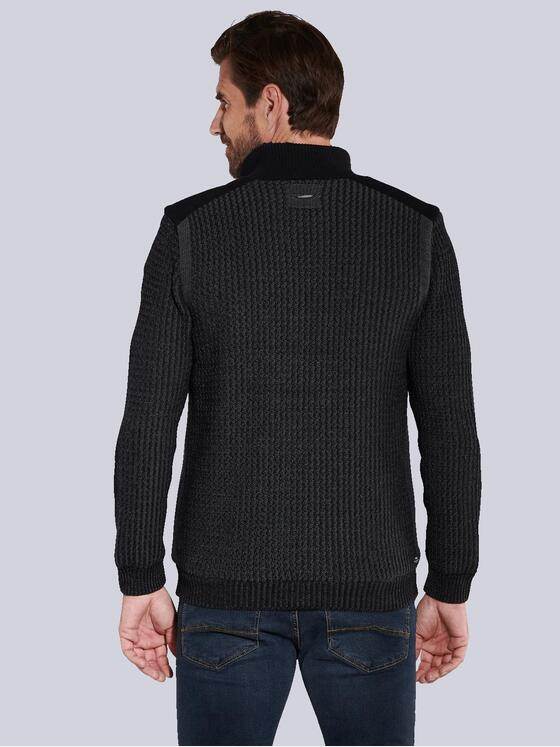 engbers Herren Strickjacke strukturiert Grau 35620