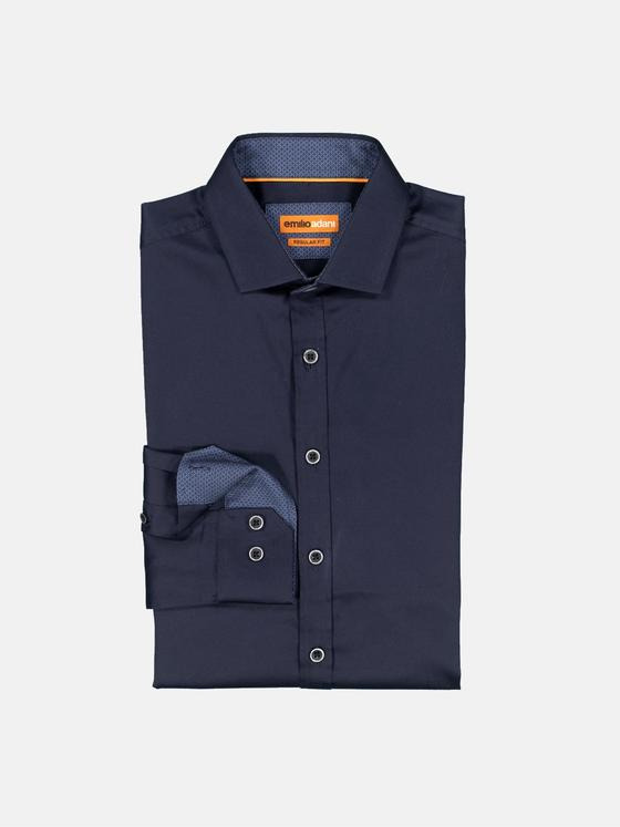 emilio adani Herren Langarm-Hemd "My Favorite" Blau 36201