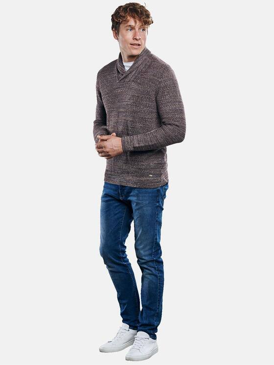 engbers Herren Strukturierter Baumwollpullover Braun 30495