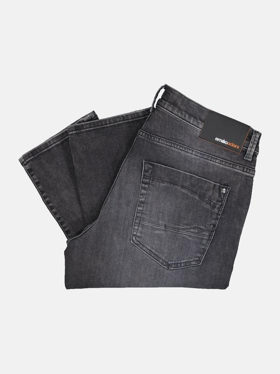 emilio adani Herren Jeans Slim Fit Schwarz 34096