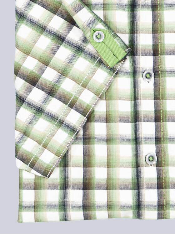 engbers Herren Kurzarm-Hemd gemustert Gruen 38580