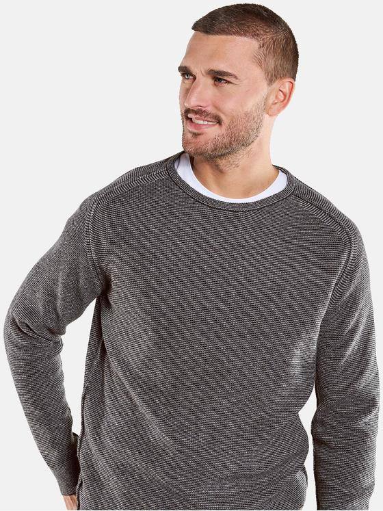 emilio adani Herren Pullover mit Kaschmiranteil Schwarz 33924