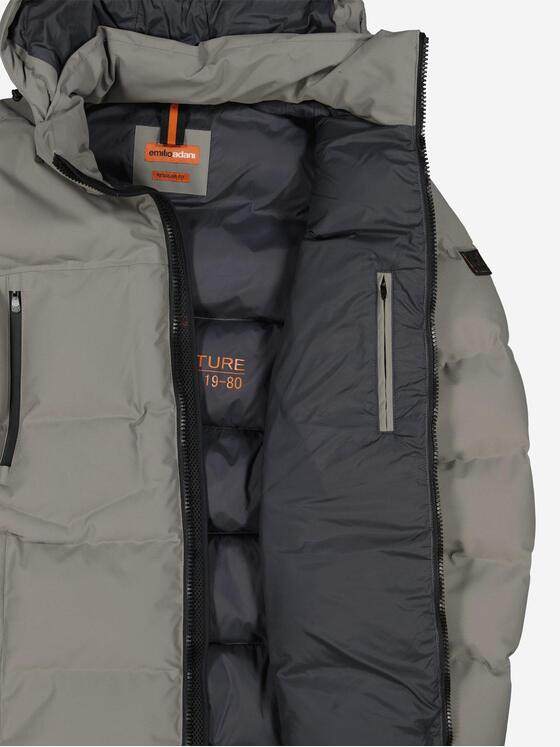emilio adani Herren Steppjacke mit abnehmbarer Kapuze Beige 37425