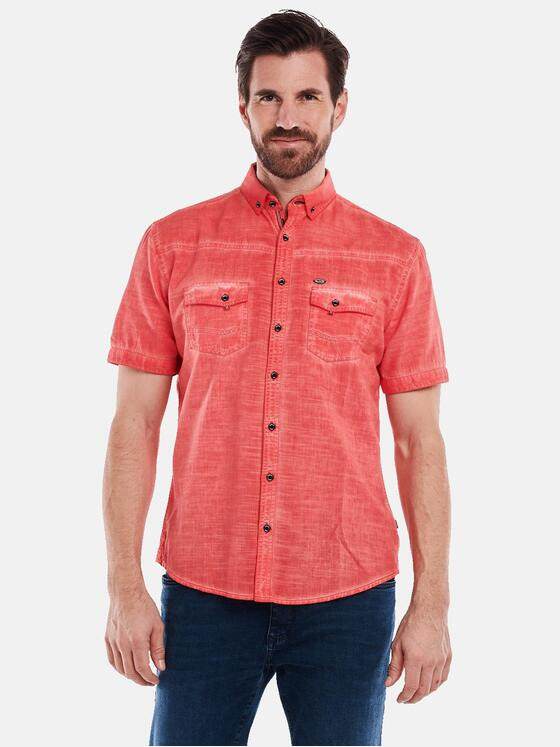 engbers Herren Kurzarm-Hemd regular Feuerrot 35143