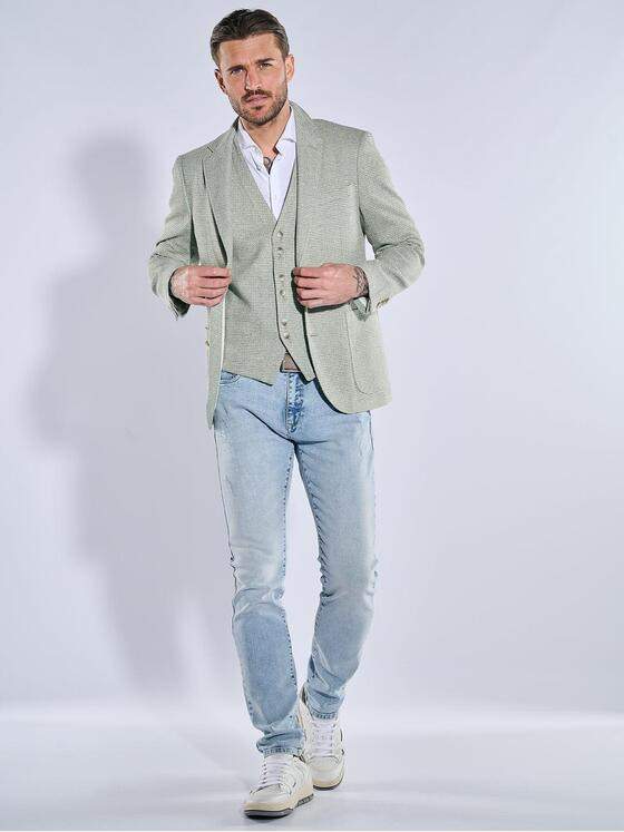 emilio adani Herren Sakko-Weste slim fit Grün 38425