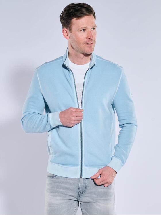 engbers Herren Sweatjacke mit Stehkragen Hellblau 38913