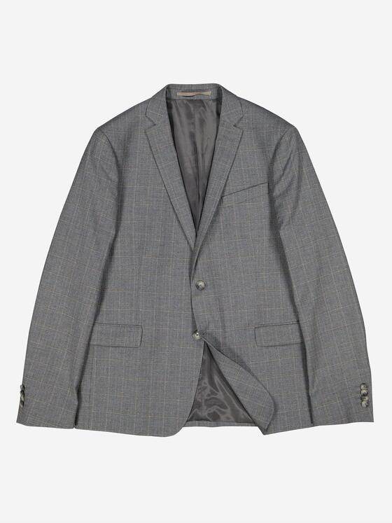 emilio adani Herren Anzug-Sakko kariert Silbergrau 37644