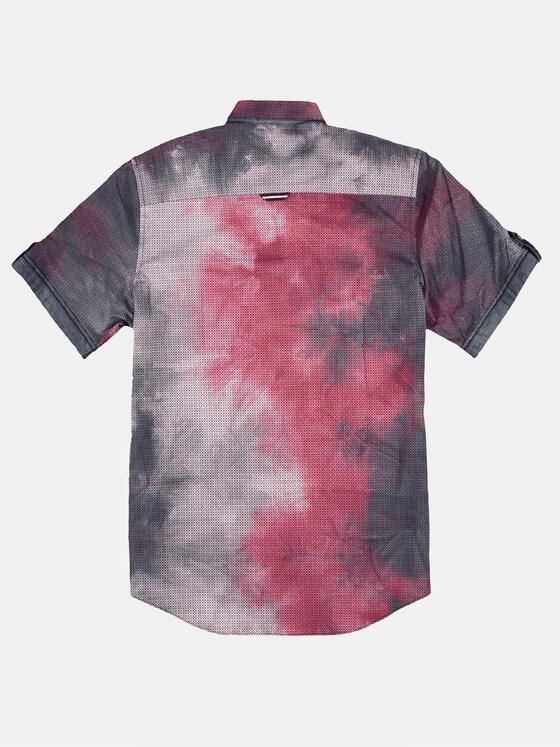 engbers Herren Hemd in moderner Batikoptik Karminrot 29447