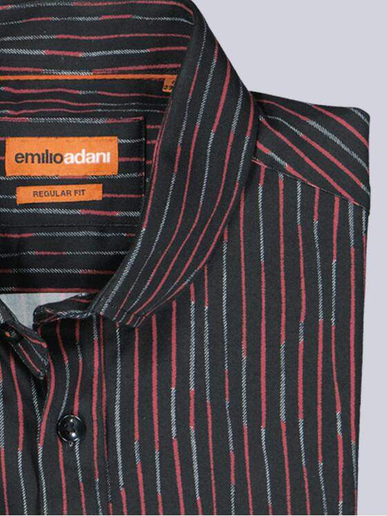 emilio adani Herren Hemd gemustert Rot 39925