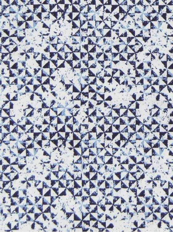 engbers Herren Kurzarm-Hemd gemustert Saphirblau 31720