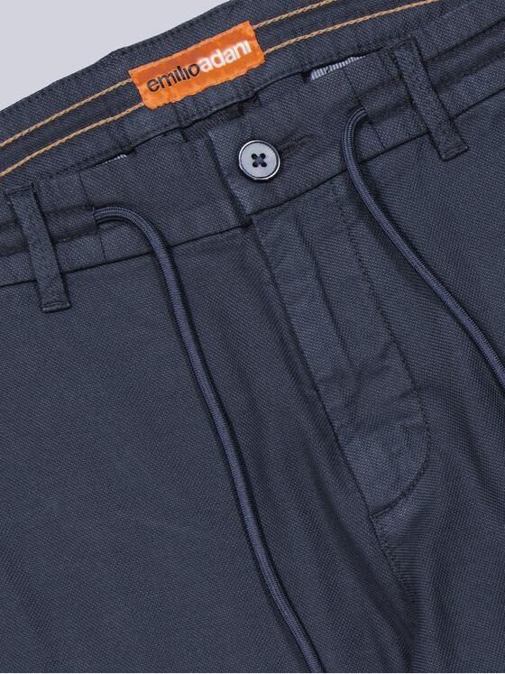 emilio adani Herren Chino mit Tunnelzug Saphirblau 40735