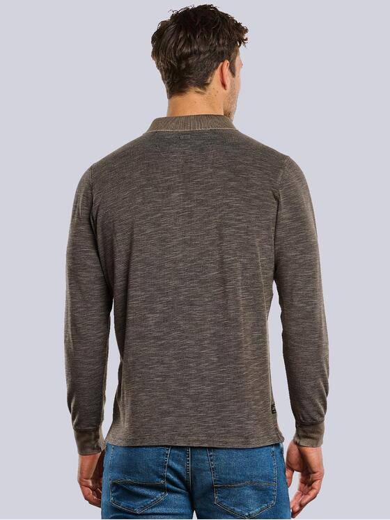engbers Herren Langarm-Shirt mit Polo-Kragen Hellbraun 33774