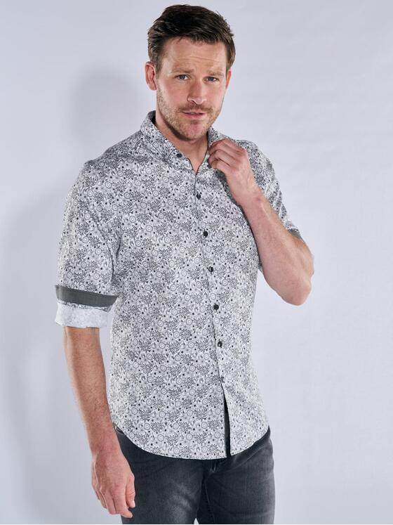 ENGBERS GERMANY Herren Langarm-Hemd in edler Satin-Warenqualität Grau 37625