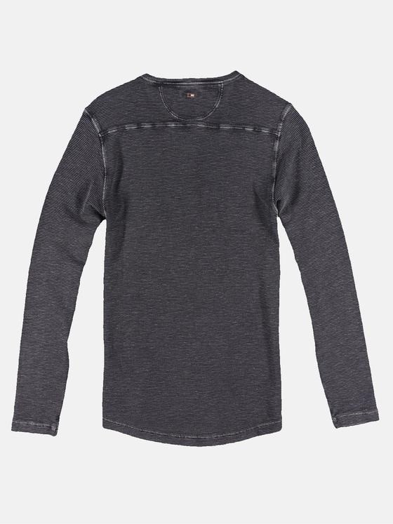 emilio adani Herren Henley Shirt Grau 30957