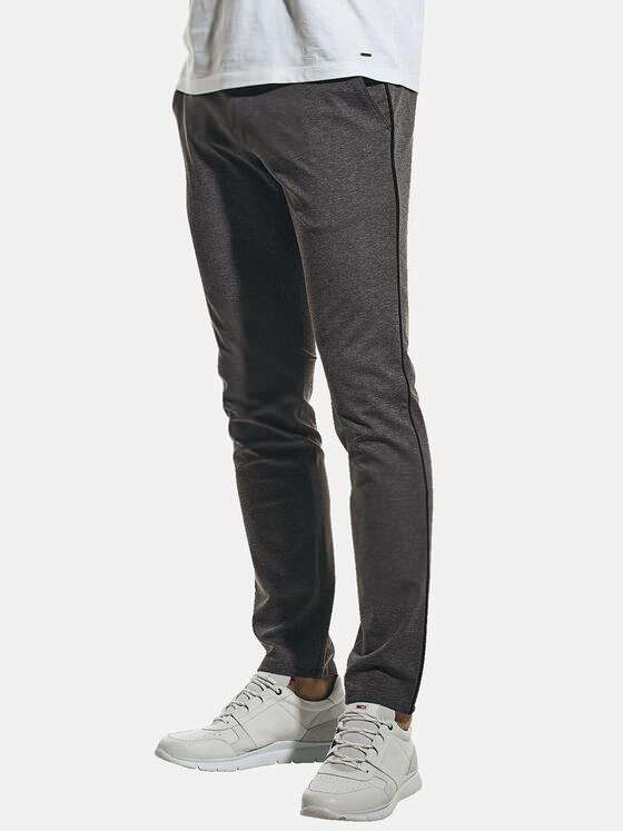 emilio adani Herren Jersey Hose im Retrodesign Grau 30333