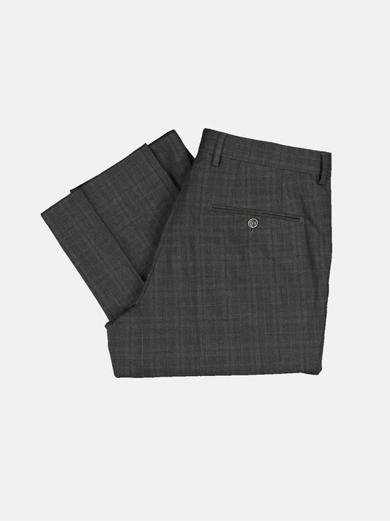 engbers Herren Anzug-Hose kariert Grau 33616