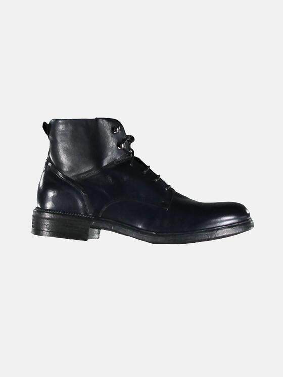 emilio adani Herren Hochwertige Lederboots Blau 30184
